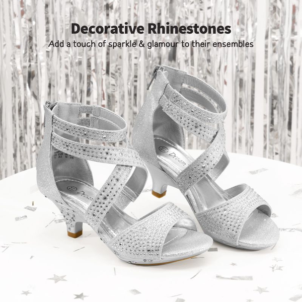 Girls Toddler Rhinestones Sandals - SILVER - 3
